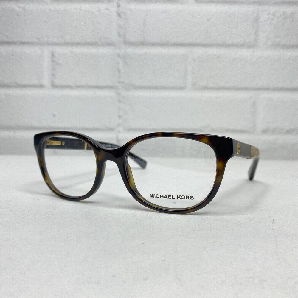 Michael Kors MK 4032 3180 Rania III Cat Eye Havana Gold Eyeglasses 49*17 H2560 - Picture 2 of 8